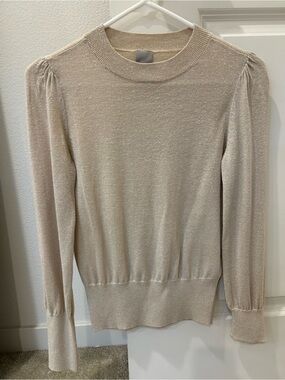 H&M Sparkle Cream Knit Pullover